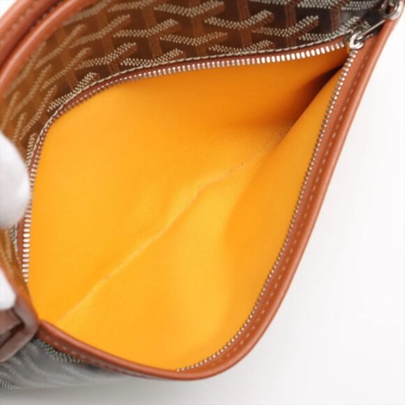 Goyard Juvance MM PVCx leather Clutch bag Brown - Picture 7 of 9